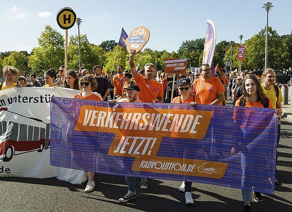 ADFC beteiligt sich am Klimastreik am 1. März 2024.