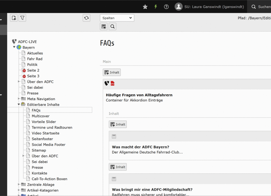 Backend Cache löschen - Anleitung ADFC Gliederungswebsites Backend Cache löschen - Anleitung ADFC Gliederungswebsites