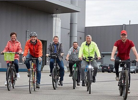 25 Prozent der Mitarbeiter*innen von Mera kommen mit dem Rad zur Arbeit.