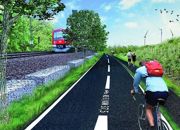 Visualisierung Radschnellweg Hamburg