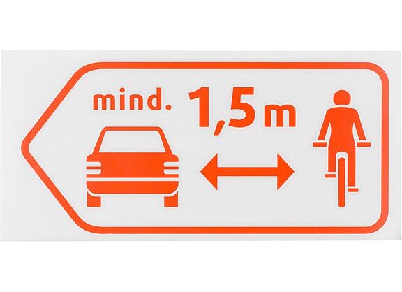 Autoaufkleber Mindestüberholabstand