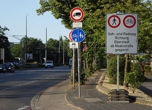 Radweg in Darmstadt