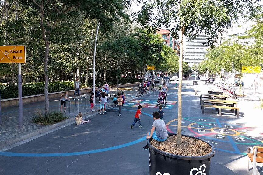 SUperblocks Barcelona Die Idee der Superblocks stammt aus Barcelona.