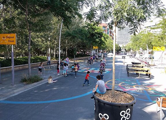 Die Idee der Superblocks stammt aus Barcelona. 