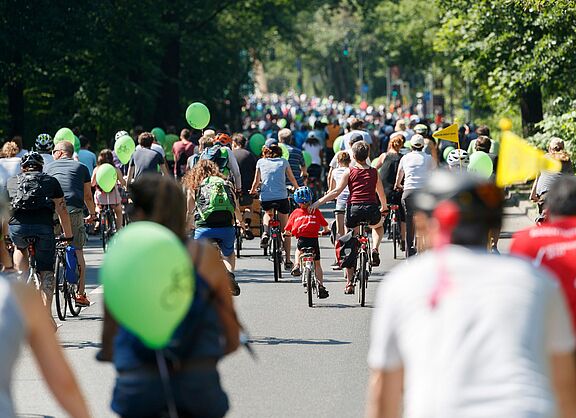 Teilnehmer der Sternfahrt in Berlin