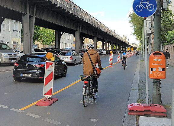 Pop-up-Bike-Lanes in Berlin-Kreuzberg