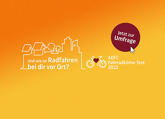 Logo mit Button zur Umfrage