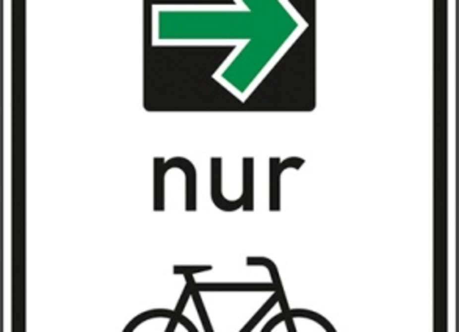 Verkehrszeichen Grünpfeil für Radfahrende Verkehrszeichen Grünpfeil für Radfahrende