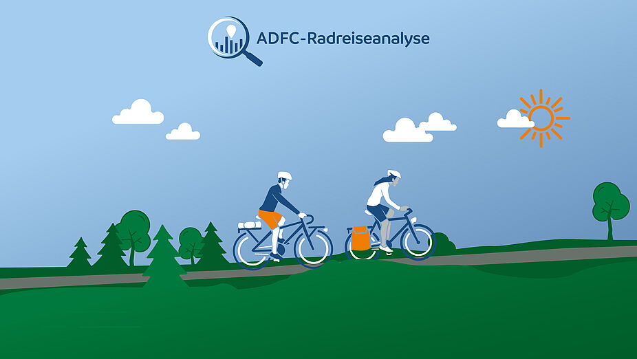 Keyvisual zur 25. ADFC-Radreiseanalyse