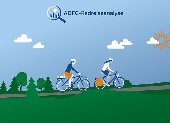 Die Ergebnisse der 25. ADFC-Radreiseanalyse präsentiert der ADFC am 6. März 2024 auf der ITB.