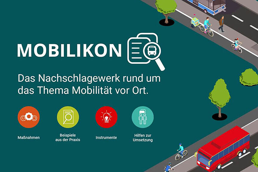 Key Visual Mobilikon Key Visual Mobilikon: illustrierte Straße mit Autos