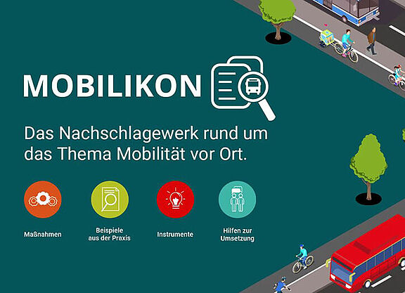 Key Visual Mobilikon: illustrierte Straße mit Autos