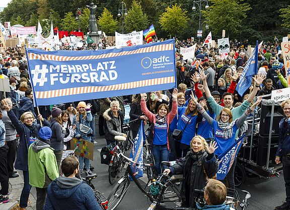 Der ADFC unterstützte den dritten großen Klimaprotest am 20.09.2019.