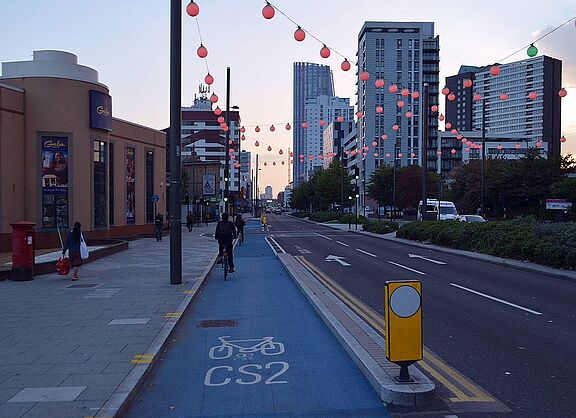Der Supercyclehighway 2 in London.